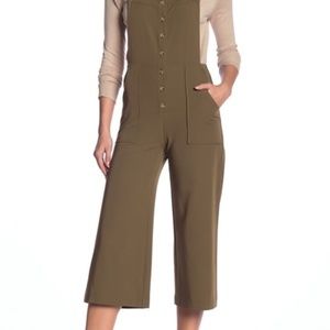 Good Luck Gem Women’s buttoned overalls - Olive